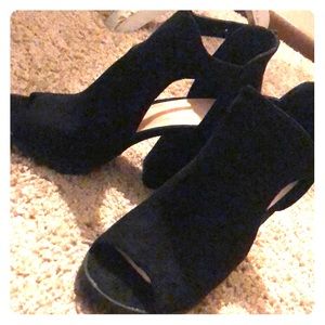 Never been worn, black, peep toe heels! 💗